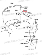 Genuine Toyota Beams 3SGE Crank Case Vent Hose Intake Side - 12261-88570