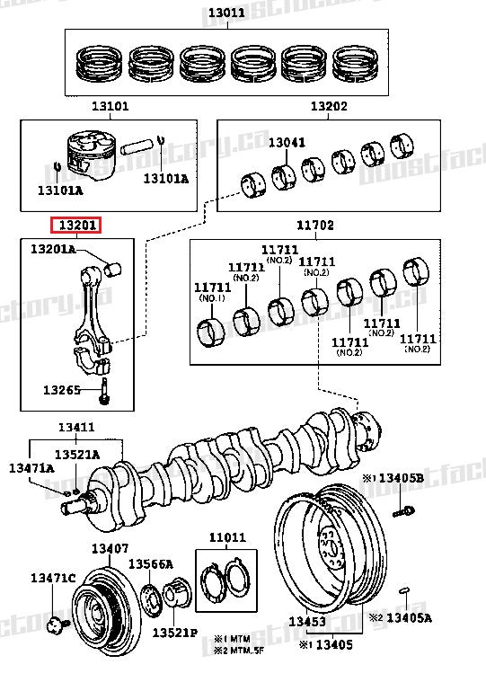 Genuine Toyota 2JZ-GTE Connecting Rod - 13201-46040