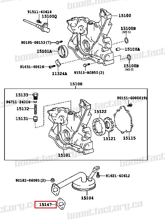 Genuine Toyota 1JZ & 2JZ Oil Pan / Pick Up Seal Kit