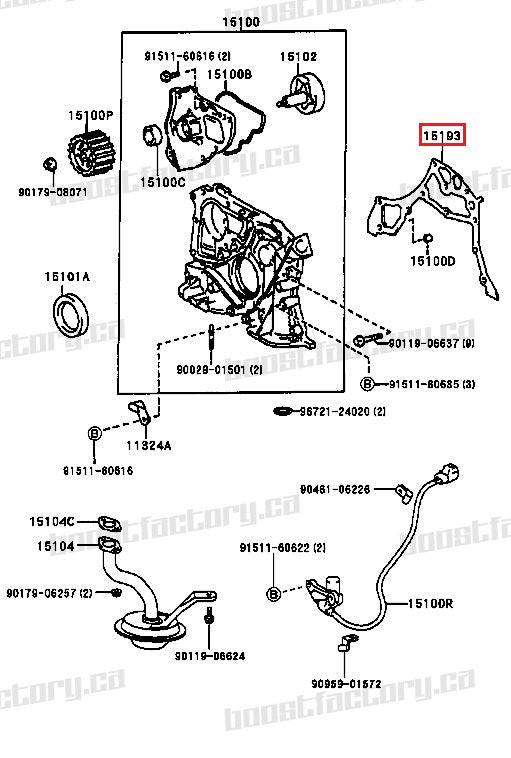 Genuine Toyota Altezza Beams 3SGE Oil Pump Gasket - 15197-88570