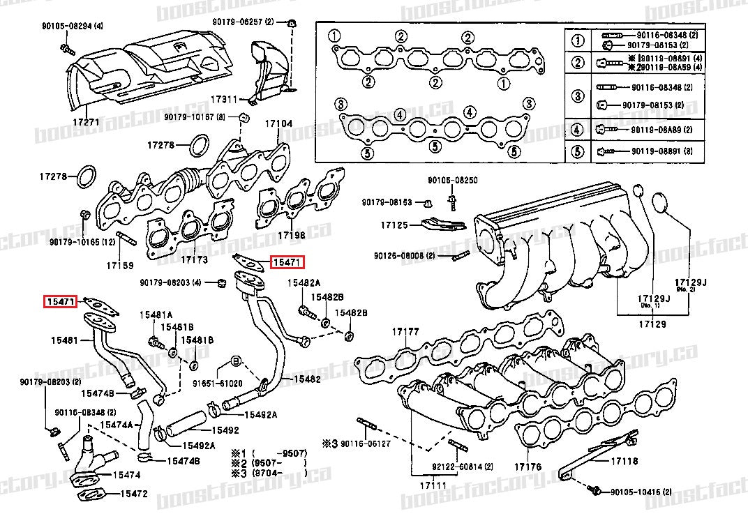 Genuine Toyota 2JZGTE Twin Turbo Drain Gasket - 15471-46010