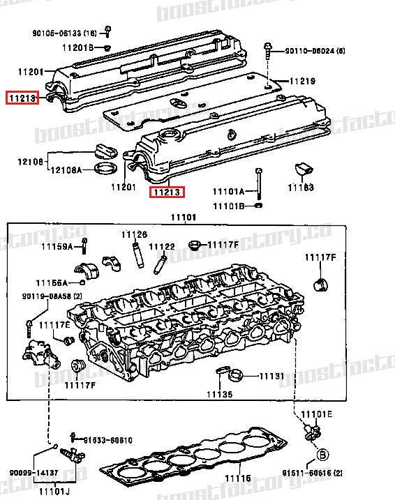 Genuine Toyota 1JZ-GTE VVTi Valve Cover Gasket Set - 11213-88410 / 11214-88410