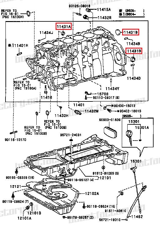 Genuine Toyota 2JZ Frost Plug Set