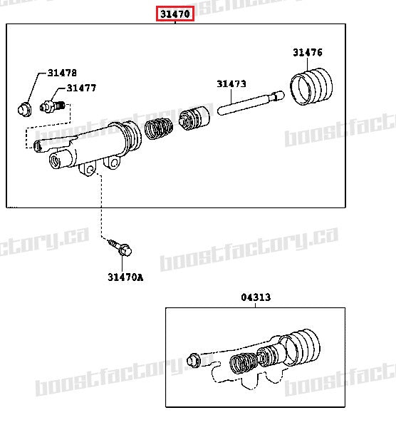 Genuine Toyota MK4 Supra V160 Clutch Slave Cylinder - 31470-14060