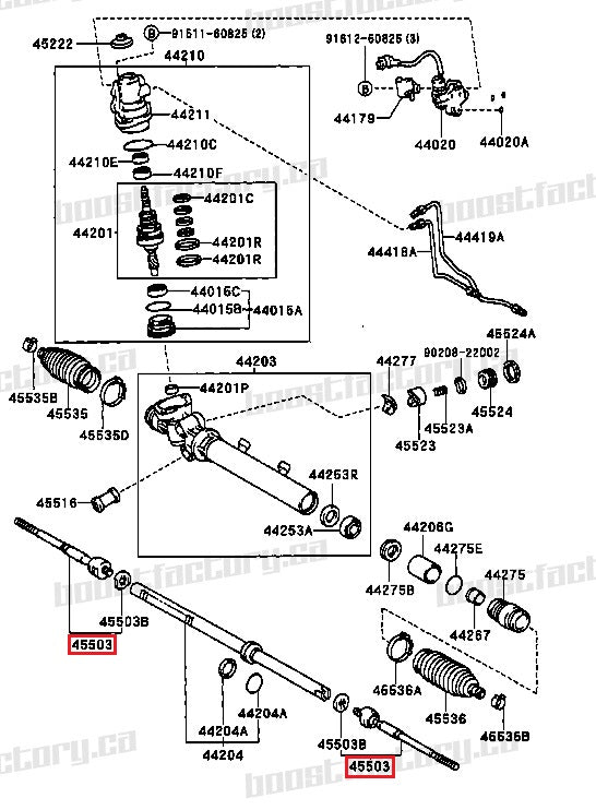 Genuine Toyota JZX90 JZX100 GX100 GX90 Front Inner Tie Rod End - 45503-29485