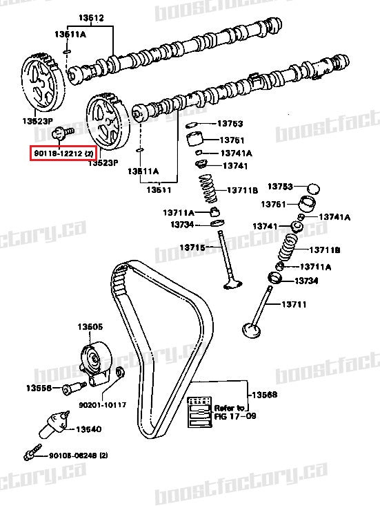 Genuine Toyota 1JZ/2JZ Cam Gear Bolt - 90119-12212