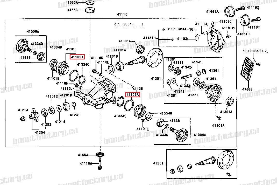 Genuine Toyota MK4 Supra / JZS161 Aristo Differential Side Bearing Carrier Seal - 90301-96003