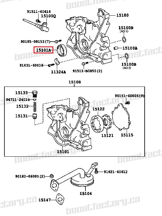 Genuine Toyota 1JZ / 2JZ Front Main Seal 90311-46001