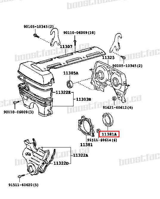 Toyota 1JZ / 2JZ Rear Main Seal 90311-90006