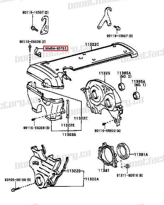 Genuine Toyota - JZX100 1JZ-GTE VVTi Upper Radiator Hose Mount Clip - 90464-00753