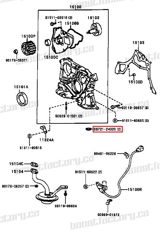 Genuine Toyota Altezza Beams 3SGE Oil  Pump O Ring Set - 96721-24020 (2)