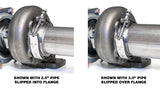 ATP STAINLESS DOUBLE STEPPED Flange, 2.5" / T31 V-Band STAINLESS (3.10" OD flange, Grooved for 2.5" & 3" OD Tube) - ATP-FLS-099