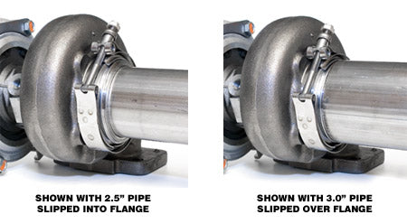 ATP STAINLESS DOUBLE STEPPED Flange, 2.5" / T31 V-Band STAINLESS (3.10" OD flange, Grooved for 2.5" & 3" OD Tube) - ATP-FLS-099