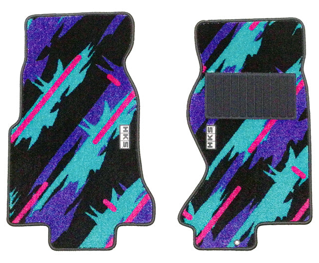 DISCONTINUED - HKS Nissan Skyline GT-R BNR32 (RHD) 50th Anniversary Front Floormat Set (2 pcs) - Oil Color 53001-AN001