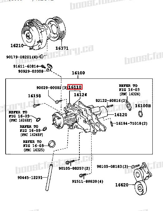 1JZ GTE VVTi  Water pump