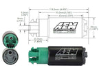 AEM 340LPH 65mm Fuel Pump Kit w/ Mounting Hooks - Ethanol Compatible