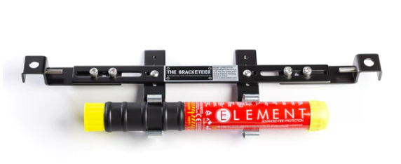 ELEMENT E50 FIRE EXTINGUISHER SEAT RAIL MOUNT "THE BRACKETEER" - UFEB1317/D