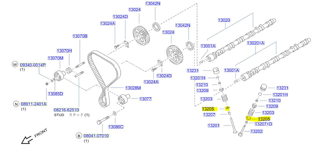 Genuine Nissan RB Valve Spring Seat 13205-58S00