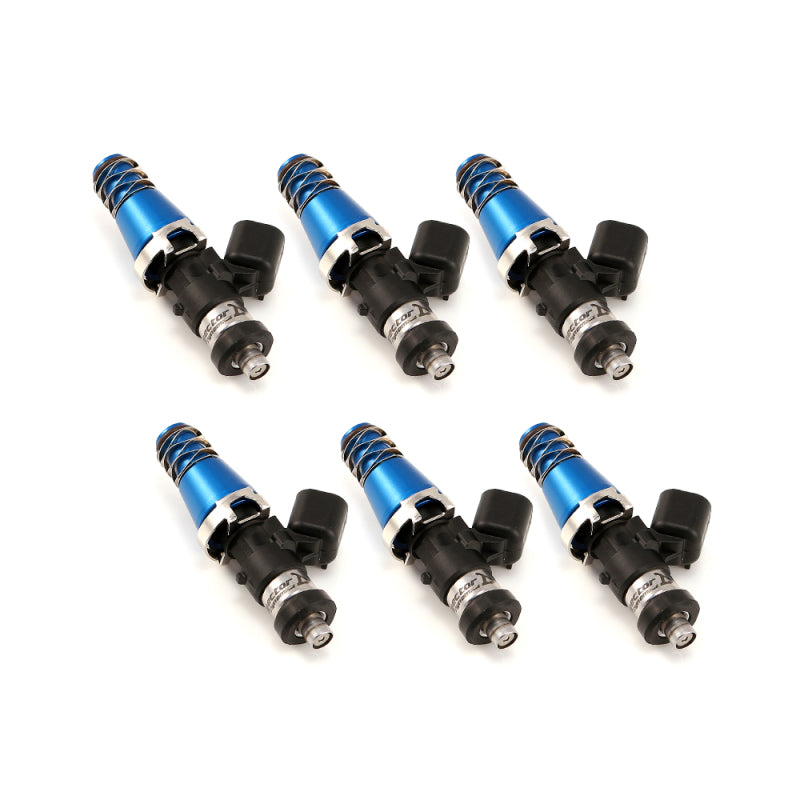 Injector Dynamics ID1050X Injectors 11mm (Blue) Adaptor Tops Denso Lower Cushions (Set of 6) - 1050.60.11.D.6