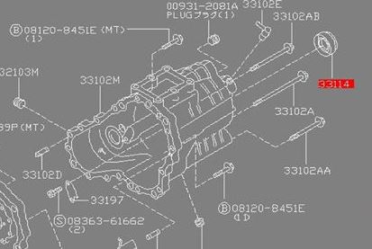 OEM Nissan Rear Transfer Case Output Seal ALL AWD RB CHASSIS 33140-AT31A - Boost Factory